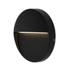 Rafi 11cm Round LED Outdoor Guide Wall Light - Black
