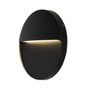 Rafi 16cm Round LED Outdoor Guide Wall Light - Black
