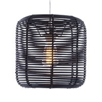 Rattan Drum Easy to Fit Shade - Black