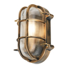 Remy 1 Light Outdoor Caged Oval Bulkhead Wall Light - Gold