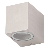 Richmond Outdoor 1 Light Square Modern Style Down Wall Light - Aluminium