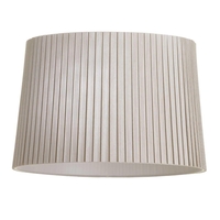 Rigid Box Pleated 16 Inch Easy to Fit Cylinder Shade - Mocha