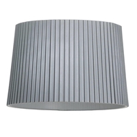 Rigid Easy to Fit Shade Pleated Cylinder 16 Inch - Silver
