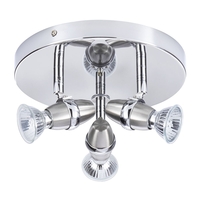 Ring 3 Light Adjustable Ceiling Spotlight Plate - Chrome