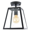 Rockford Outdoor 1 Light Flush Tapered Square Lantern - Black