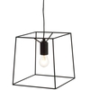 Rome Square Wire Frame Ceiling Pendant - Matte Black