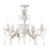 Romeo 5 Light Chandelier - Cream & Gold