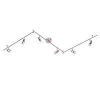 Ronja 6 Light Ceiling Spotlight Bar with LED Bulbs - Chrome