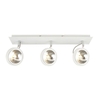 Rosco 3 Light Parabolic Rectangular Ceiling Spotlight Plate with LED Bulbs - White