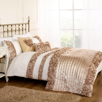 Roses Double Duvet Set - Gold