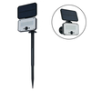 Sampson Outdoor LED Solar Wall Flood Light or Ground Spike Light - Black