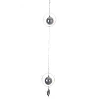 Saturn Spare Crystal Beads in Smoke Grey