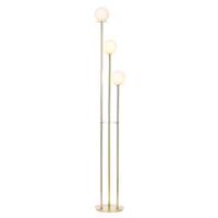 Saucer 3 Light Floor Lamp - Satin Brass