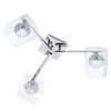 Semi Flush Ceiling Light - Chrome Globe Verona with Glass Shades - 3 Light