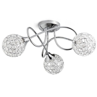 Semi Flush Ceiling Light - Gem Ball 3 Light Chrome