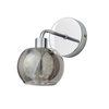 Seren 1 Light Smoke Glass Bathroom Wall Light - Chrome