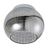 Seren 2 Light Smoke Glass Bathroom Flush Ceiling Light - Chrome