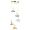 Shades 5 Light Ceiling Cluster Pendant - Multicoloured