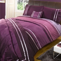 Sherringham Single Duvet Set - Aubergine
