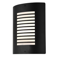 Sigma 1 Light Outdoor Slat Wall Lantern - Black