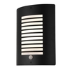 Sigma Panel Slatted Wall Lantern With PIR Black