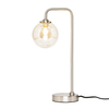 Sitara 1 Light Table Lamp with Champagne Glass Shade - Satin Nickel