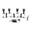 Sitka 4 x 3 Watt LED Outdoor Garden Spike Kit with 5m Cable - Black