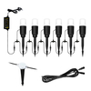 Sitka 6 x 3 Watt LED Outdoor Pathway Light Kit with 5m Cable and Photocell Sensor - Black