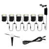 Sitka 6 x 3 Watt LED Outdoor Recessed Deck Kit with 5m Cable and Photocell Sensor - Black