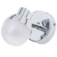 Skipton Bathroom LED Mini Globe Wall Light - Chrome