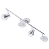 Skipton Bathroom LED Spotlight Bar with 4 Adjustable Mini Globe Heads - Chrome