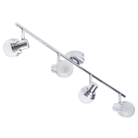 Skipton Bathroom LED Spotlight Bar with 4 Adjustable Mini Globe Heads - Chrome