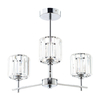 Skydda 3 Light Semi-Flush Ceiling Light - Chrome