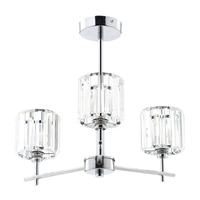 Skydda 3 Light Semi-Flush Ceiling Light - Chrome