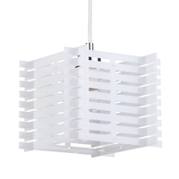 Slatted Acrylic 1 Light Ceiling Pendant - White - Limited Collection