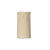Small Cream Candle Tubes with Decorative Drips