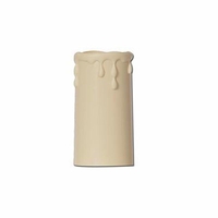 Small Cream Candle Tubes with Decorative Drips