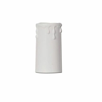 Small White Candle Tubes with Decorative Drips