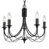 Somerset 5 Arm Chandelier Ceiling Light - Black