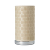 Sovin Cylindrical Table Lamp with Ivory Shade - Chrome