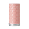 Sovin Cylindrical Table Lamp with Pink Shade - Chrome