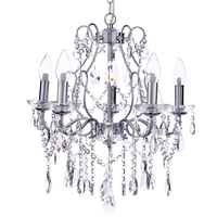 Spa Pro - Anya Large 5 Light Bathroom Chandelier - Chrome