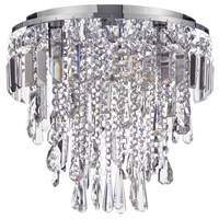 Spa Pro - Brona 3 Light Bathroom Flush Ceiling Light - Chrome