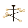 Sparro 6 Light Semi Flush Ceiling Light - Black
