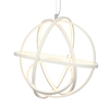 Spherical LED Geometric Frame Ceiling Pendant - White