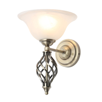 Spiral 1 Light Twist Wall Light - Antique Brass