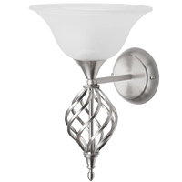 Spiral 1 Light Twist Wall Light - Satin Nickel