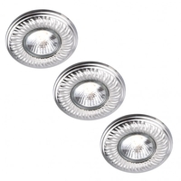 Spiral Antique Nickel Recessed Downlights - 3 Pack