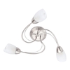Spiral Arm 3 Light Semi Flush Ceiling Light - Satin Nickel