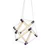 Spiro Tubular Polygon LED Ceiling Pendant - Chrome